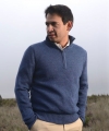 MEN'S 1/2 ZIP ALPACA SWEATER BLEND